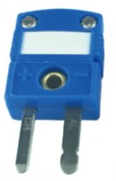 OMEGA 熱電対ミニチュアコネクタ(オス)Kタイプ(青色) SMPW-KJ-M 10個