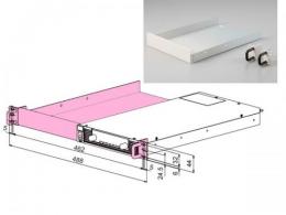 KRA1-PWX HALF SINGLE型　PWX 1Uハーフ実装用ラックマウントアダプタ(1台用)