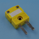 OMEGA 熱電対ミニチュアコネクタ(オス)Kタイプ(黄色) SMPW-K-M