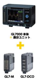 GL7000+電圧/温度10チャネル+電圧出力8チャネル・モニタセットモデル  GL7-1M-1DCO-DISP