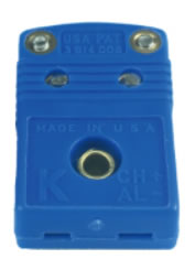 OMEGA 熱電対ミニチュアコネクタ(オス)Kタイプ(青色) SMPW-KJ-F 100個