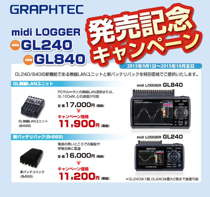 GL240　GL840発売記念キャンペーン