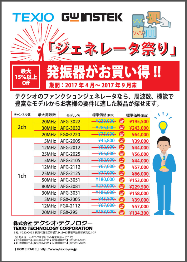 【テクシオ・テクノロジー】ジェネレータ祭り