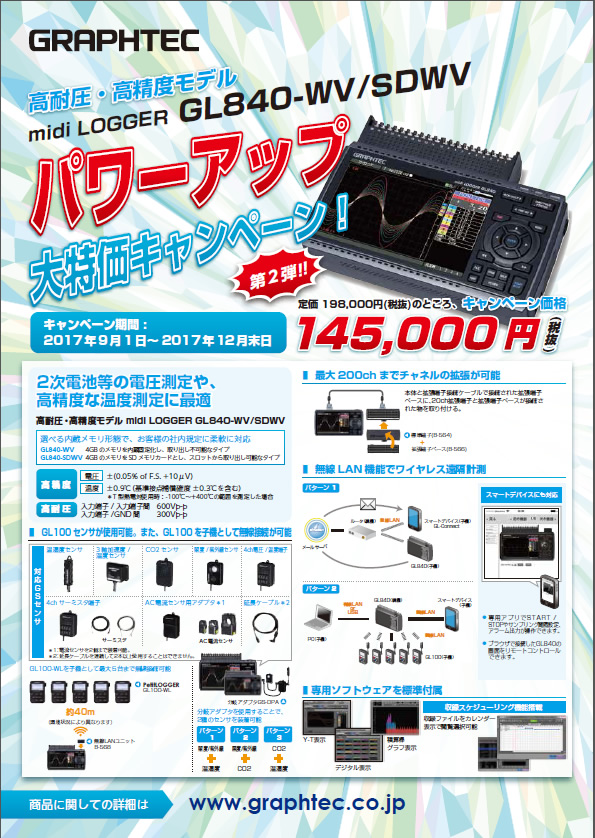 GL840-WVパワーアップ大特価キャンペーン！第２弾！！