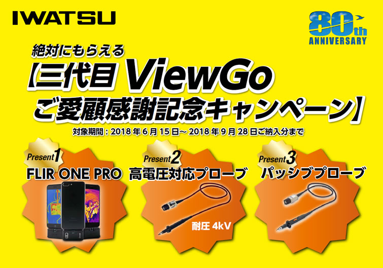 三代目ViewGo !! ご愛顧感謝記念キャンペーン