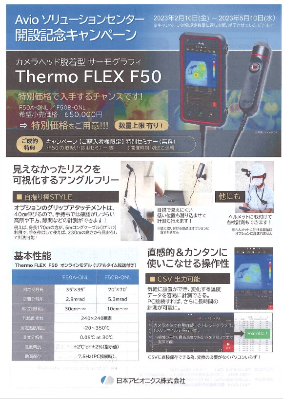Thermo FLEX F50シリーズ 導入キャンペーン