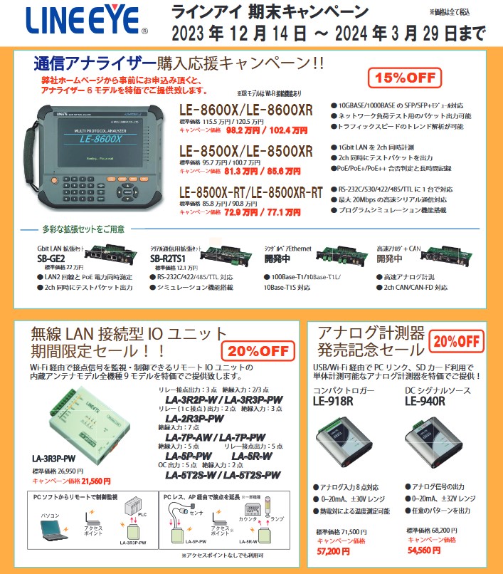 ラインアイ 2023年度末キャンペーン